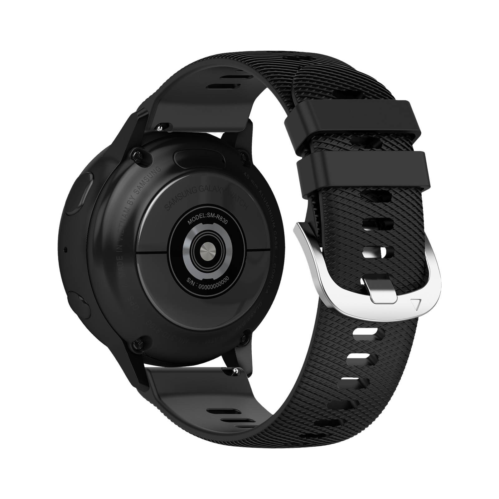 Bracelet pour Samsung Galaxy Watch Active 2 40mm Silicone Texturé-0