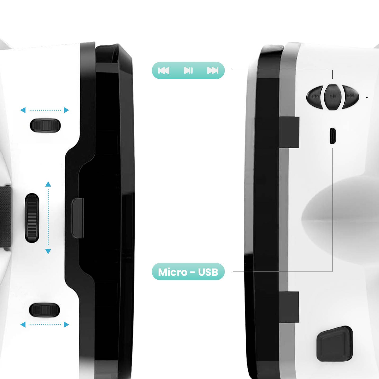Casque VR Smartphone Réalité Virtuelle 3D avec Audio Bluetooth Shinecon G04BS-3