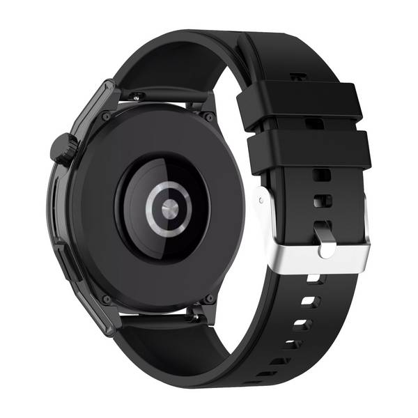 Bracelet pour Huawei Watch GT Runner Silicone Renforcé Boucle Argentée