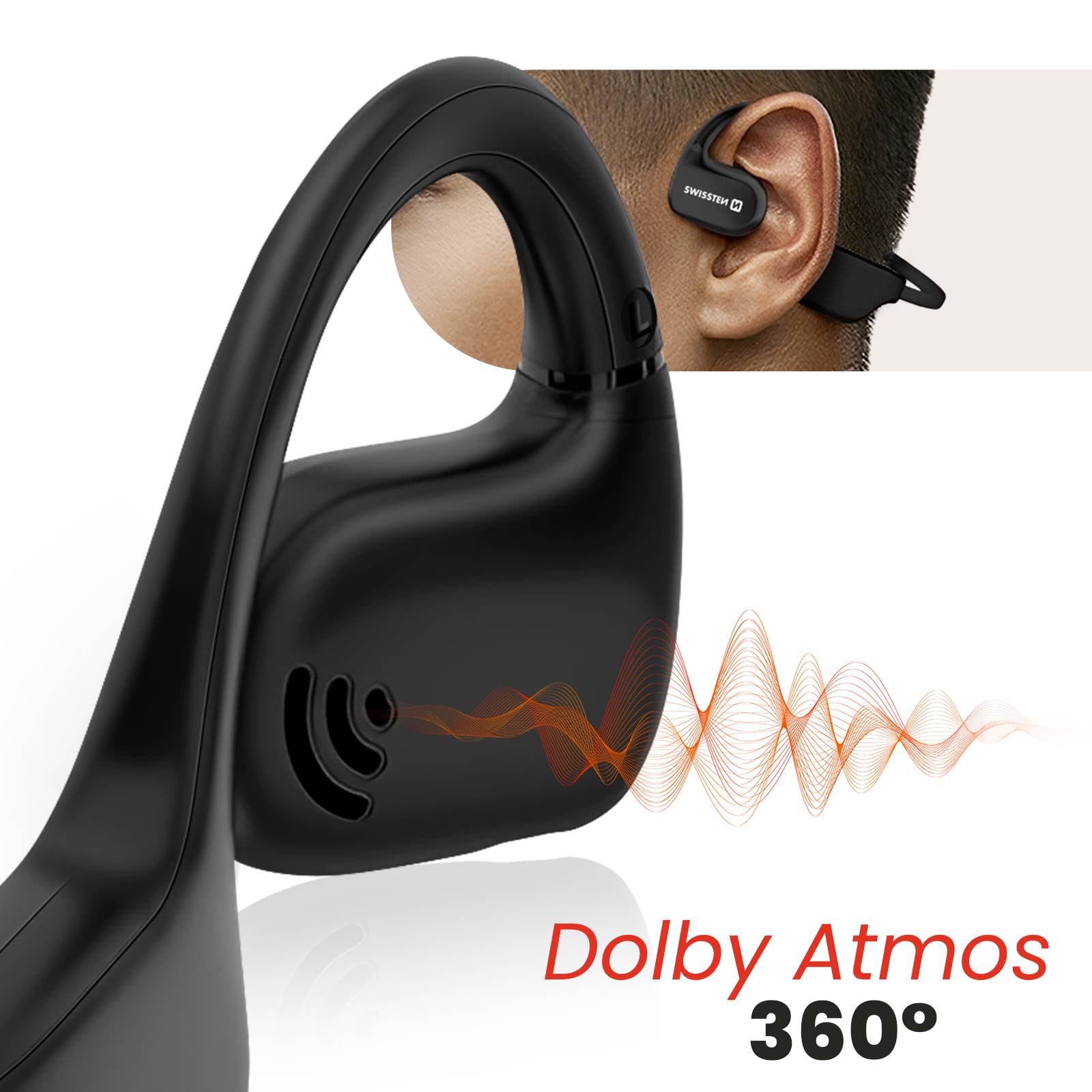 Casque sport conduction osseuse Bluetooth Sport Autonomie 10 heures-3