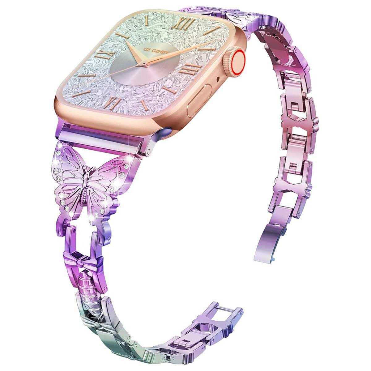 Bracelet pour Apple Watch 38/40/41mm en acier inoxydable Butterfly-0