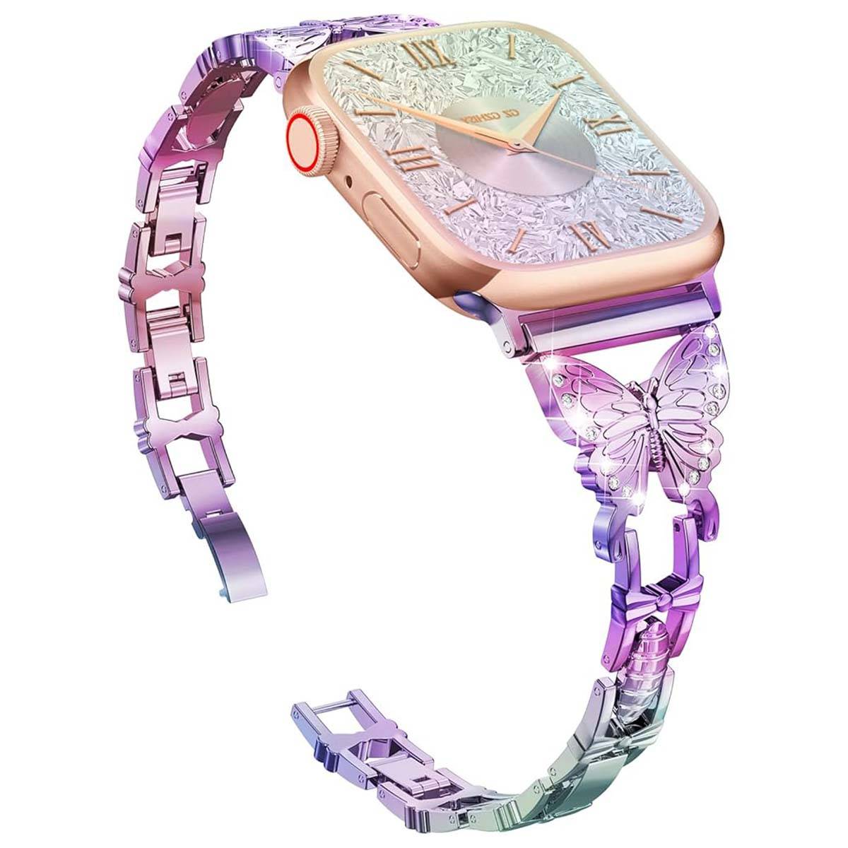Bracelet pour Apple Watch 38/40/41mm en acier inoxydable Butterfly-2