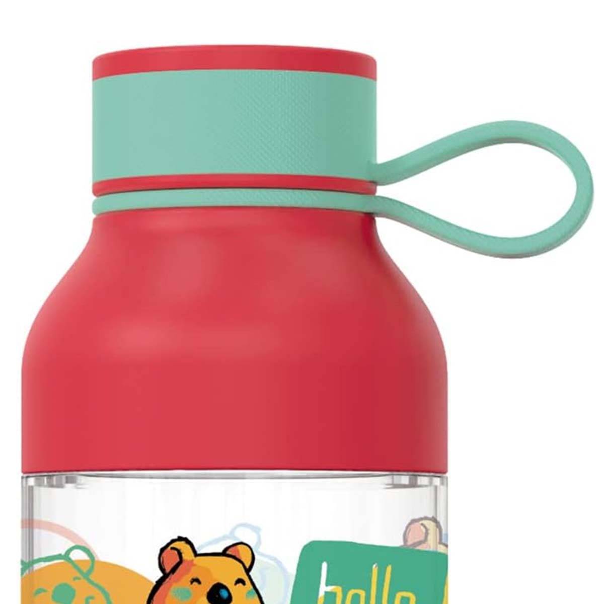 Gourde pour Enfant 430ml Modèle Ice Kids Motif Happy avec Sangle-1