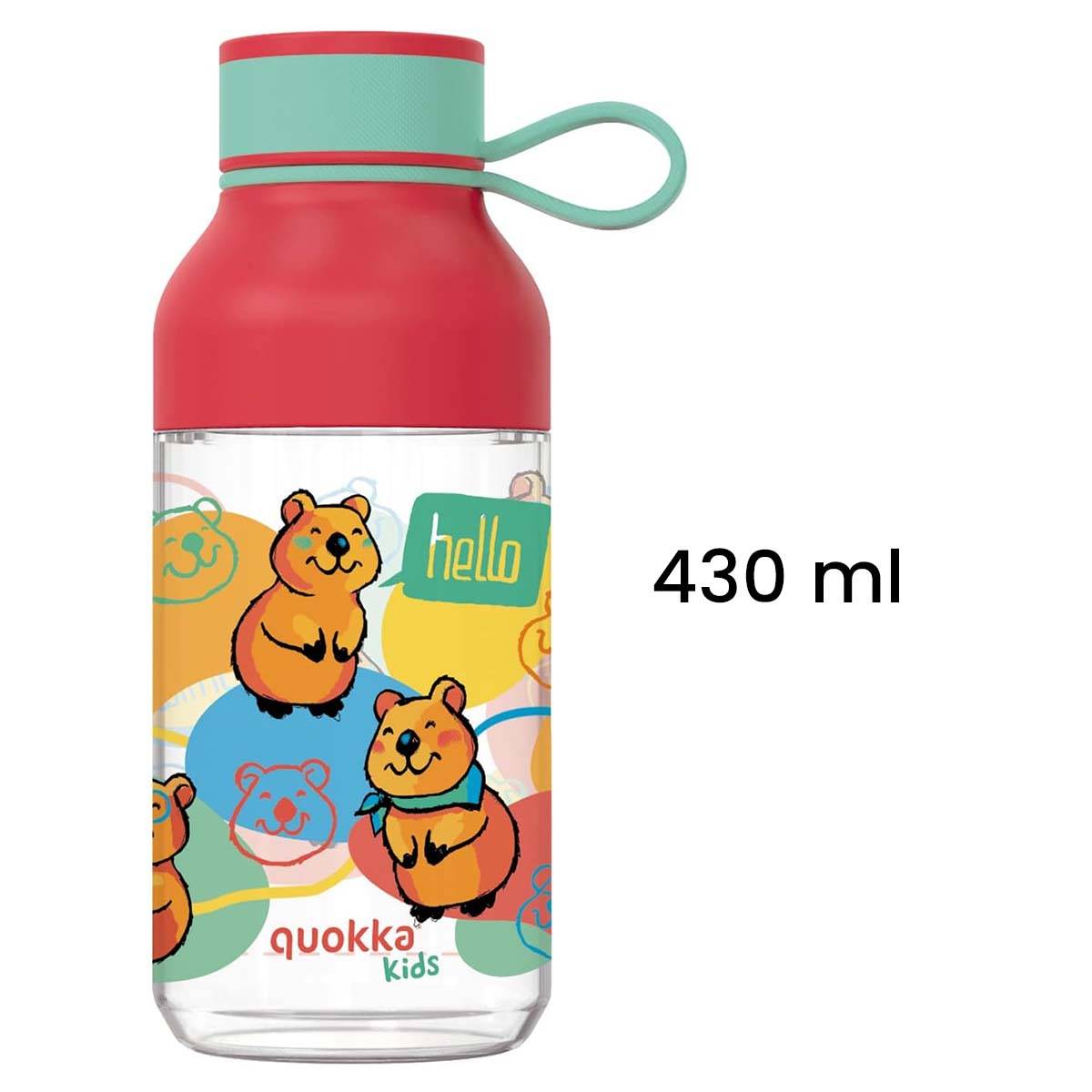 Gourde pour Enfant 430ml Modèle Ice Kids Motif Happy avec Sangle-4