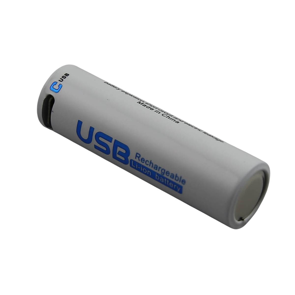 Pile 1.5V 1700mAh Compatible 14500 AA avec Port USB-C Rechargeable-0