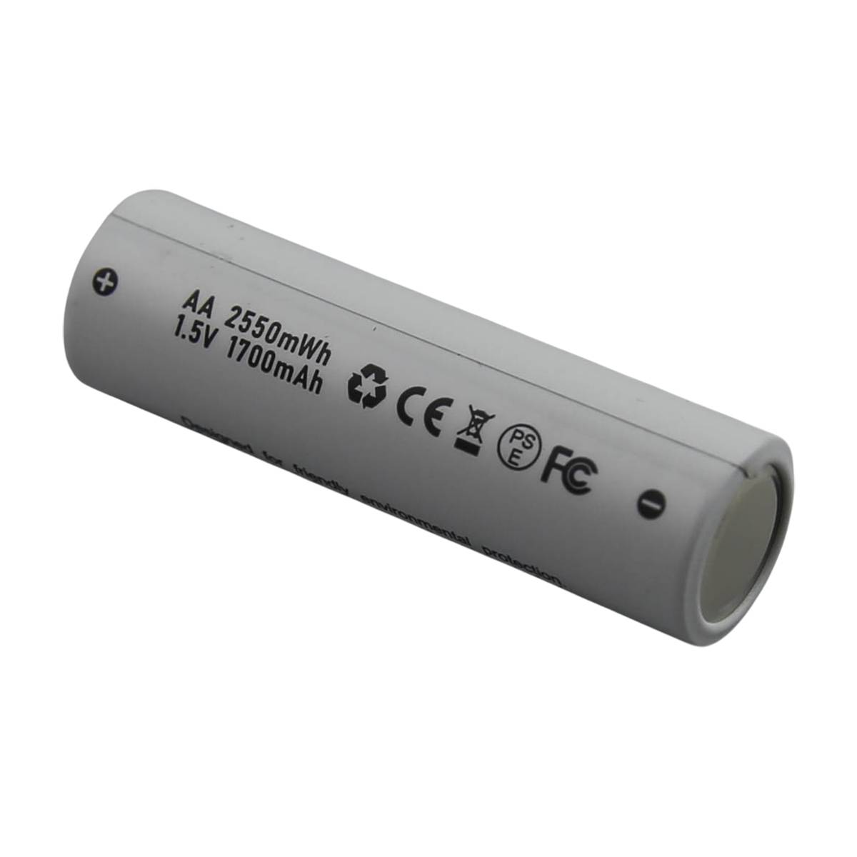 Pile 1.5V 1700mAh Compatible 14500 AA avec Port USB-C Rechargeable-1