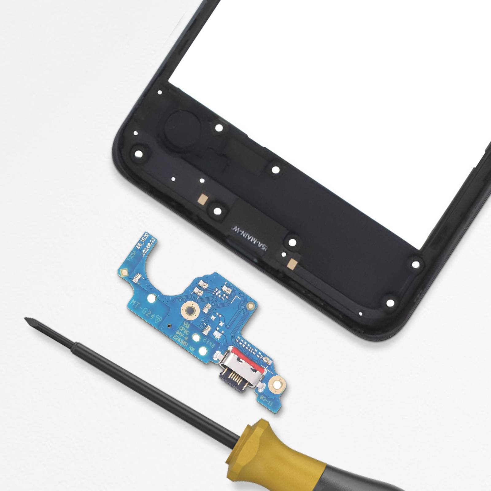 Connecteur de charge USB-C + Micro pour Motorola Moto G24 et G24 Power-3