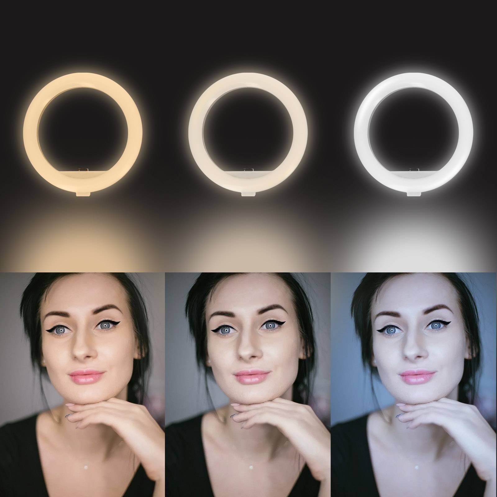 Perche Selfie Smartphone Ring Light Trépied Déclencheur Bluetooth-2