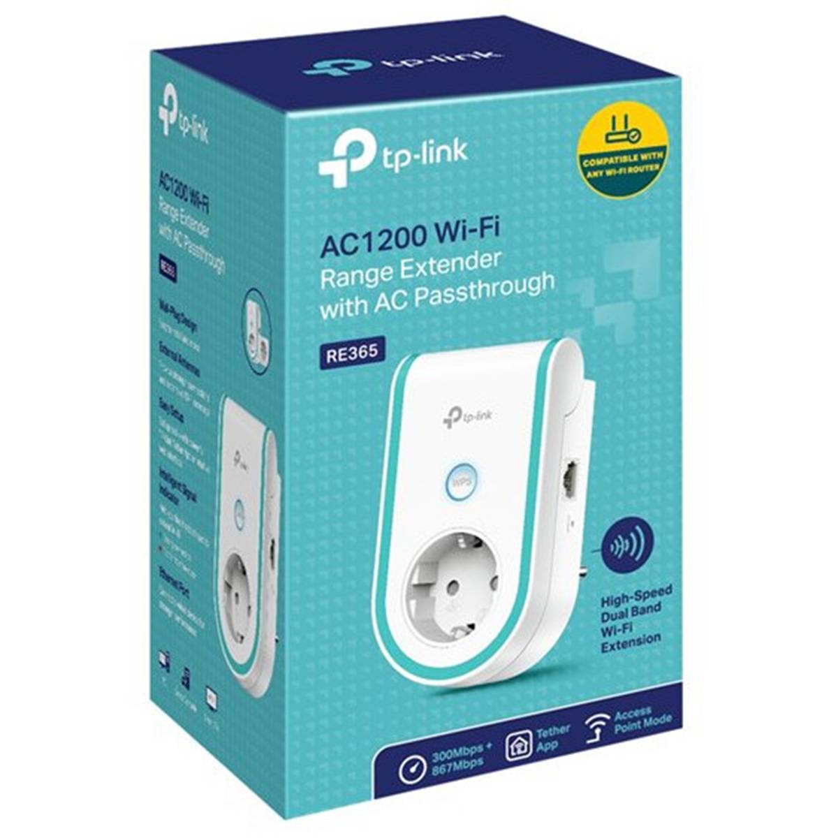 Répéteur Wi-Fi Bi-Bande AC1200 avec Prise Murale-2