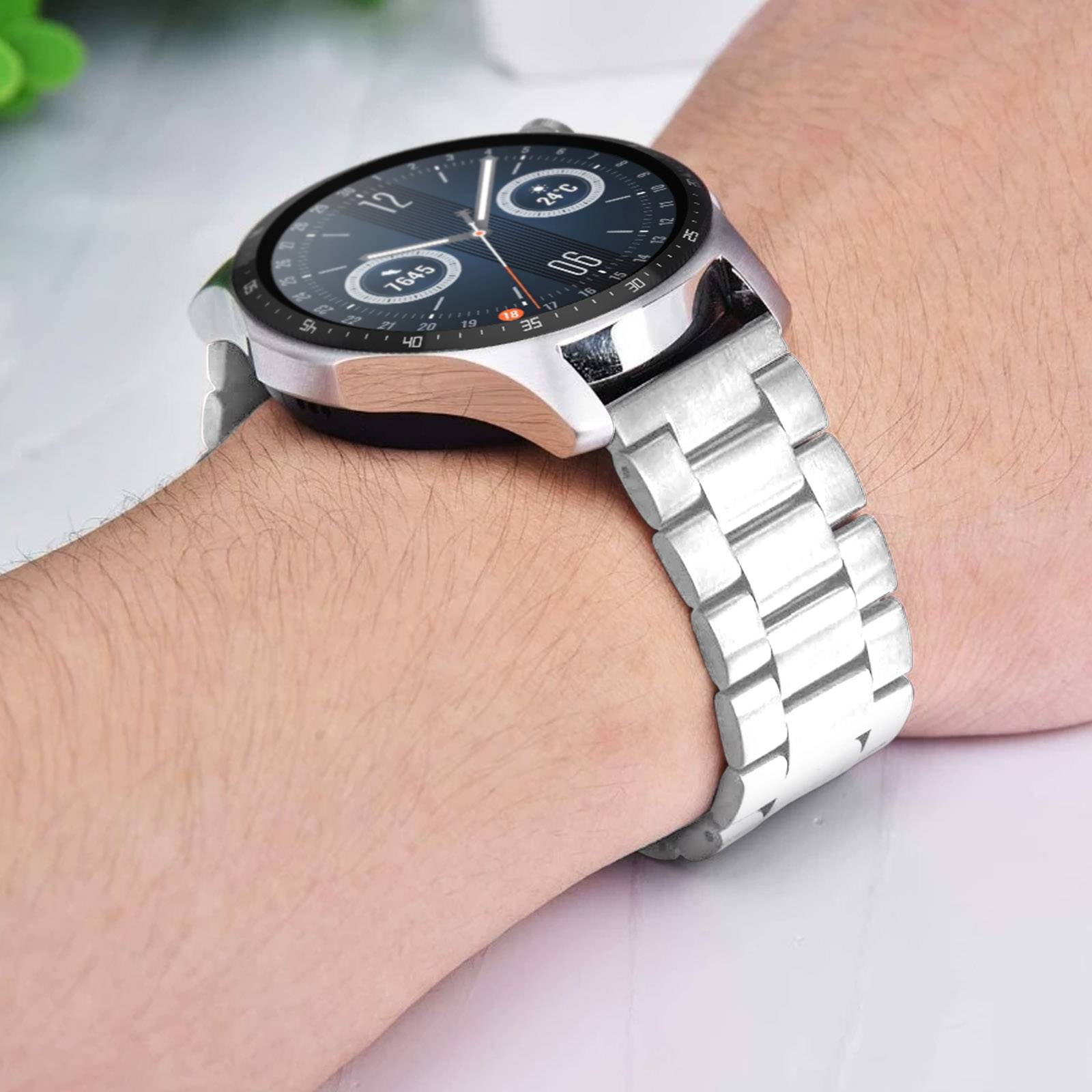 Bracelet pour Huawei Watch GT Runner GT 3 46mm Maille Acier-4