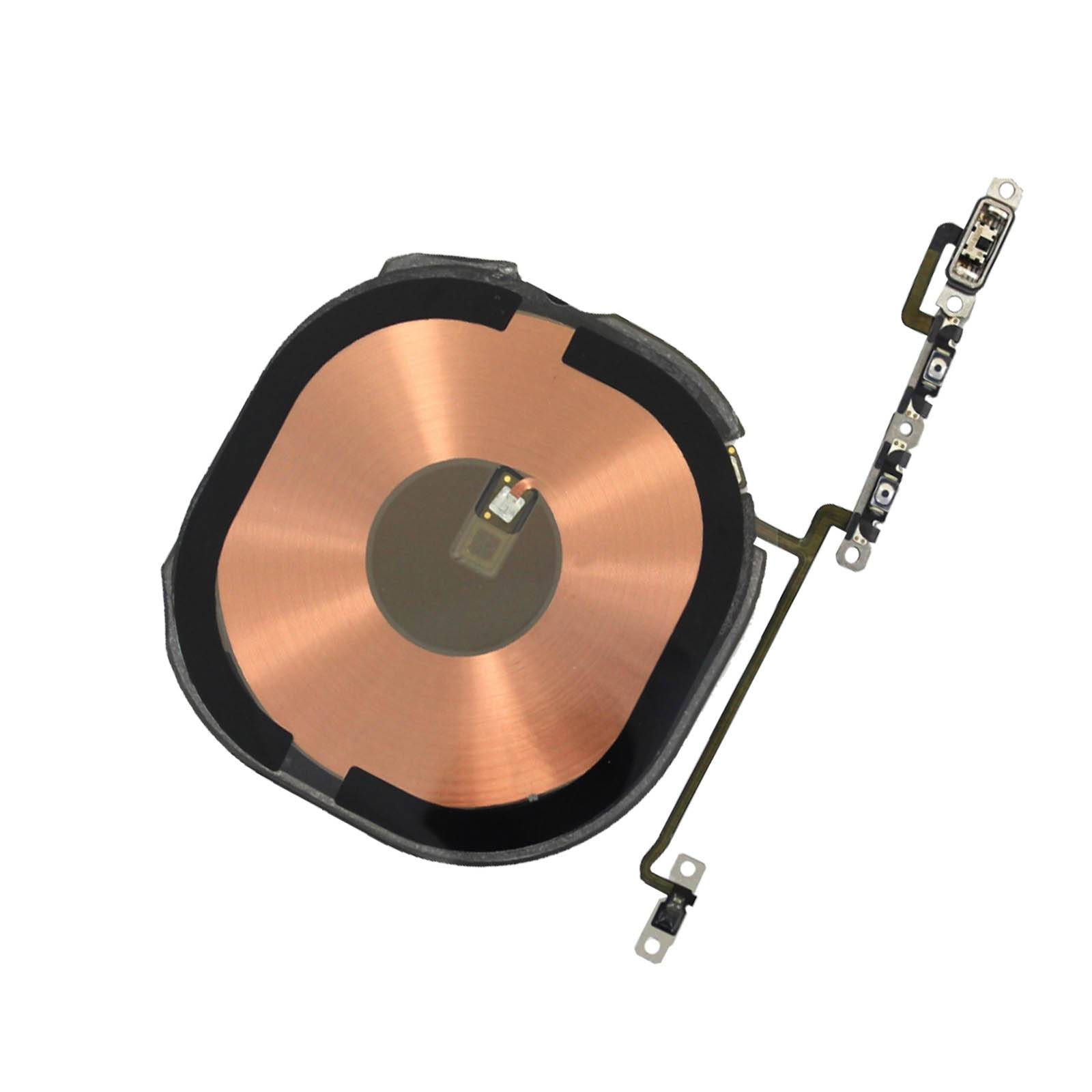Nappe Charge Induction Qi et Nappe boutons volume et Vibreur pour iPhone X-1