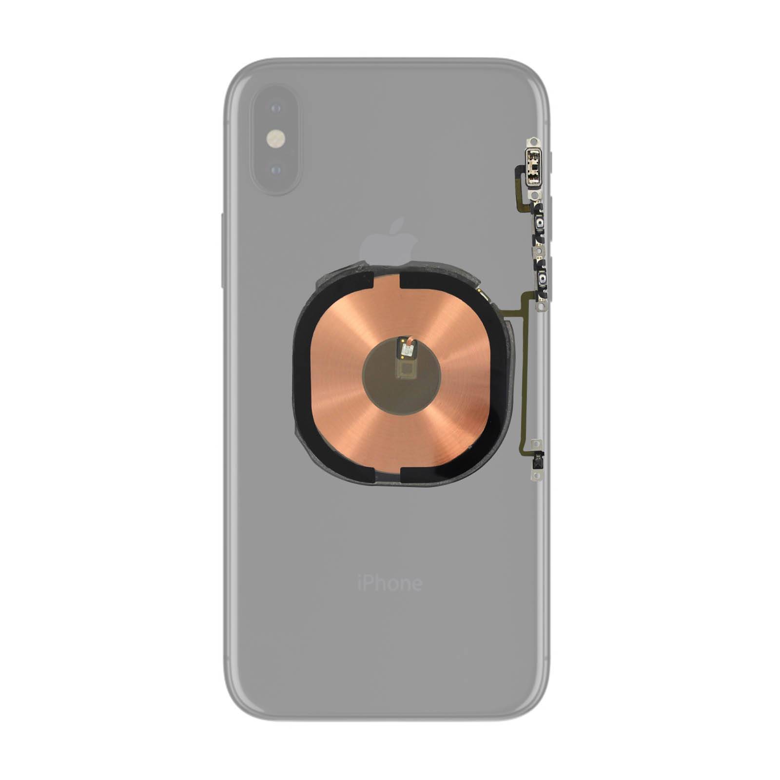 Nappe Charge Induction Qi et Nappe boutons volume et Vibreur pour iPhone X-2