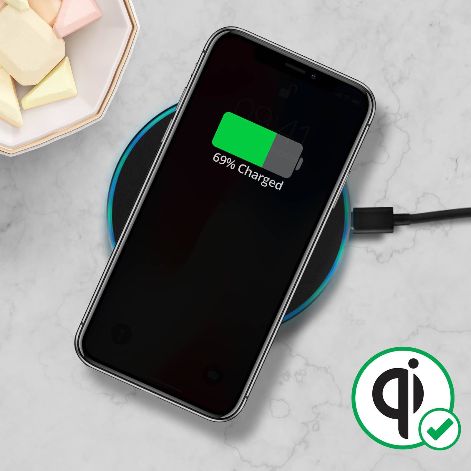 Nappe Charge Induction Qi et Nappe boutons volume et Vibreur pour iPhone X-3