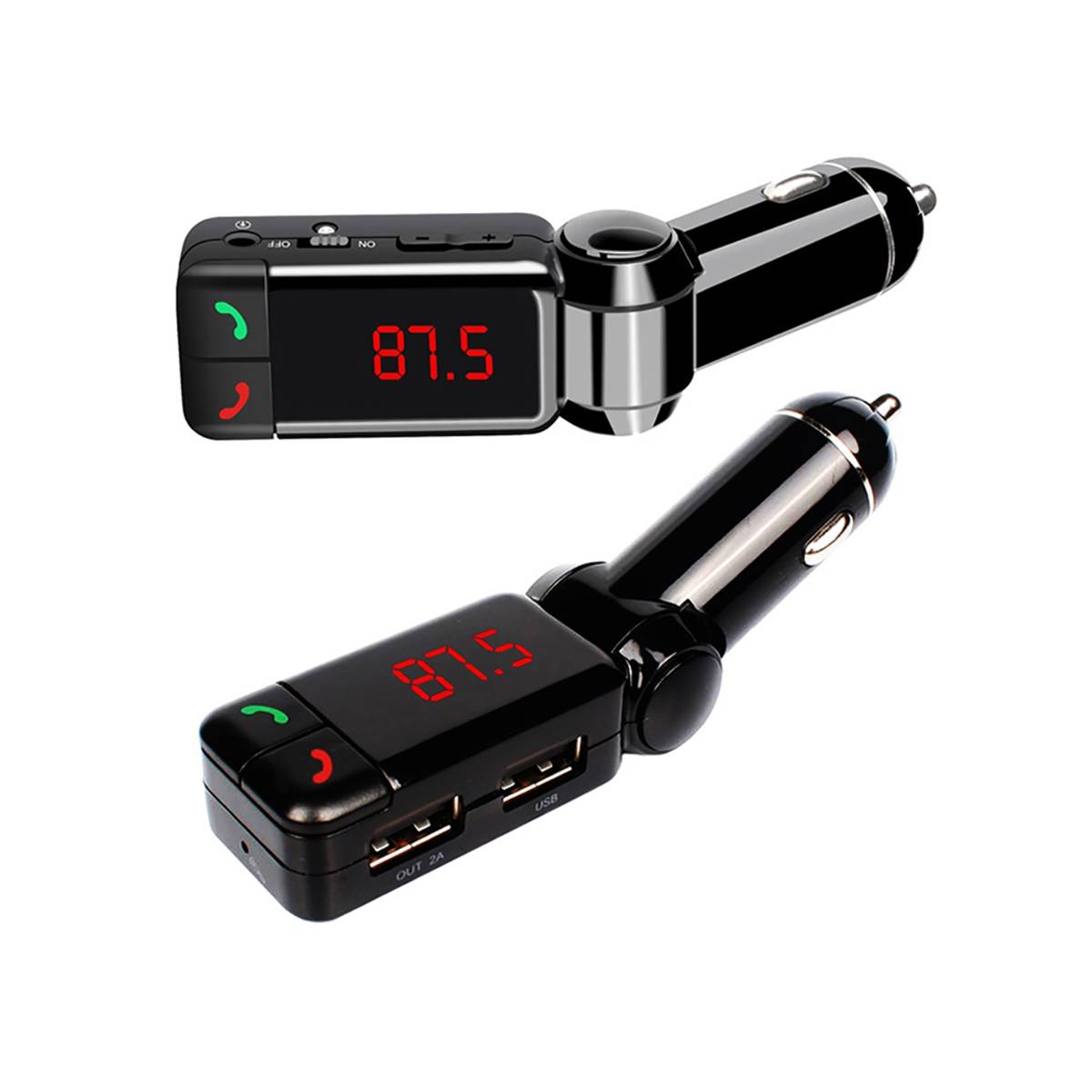 Kit Mains Libres Bluetooth pour Voiture avec Transmetteur Appels FM-1