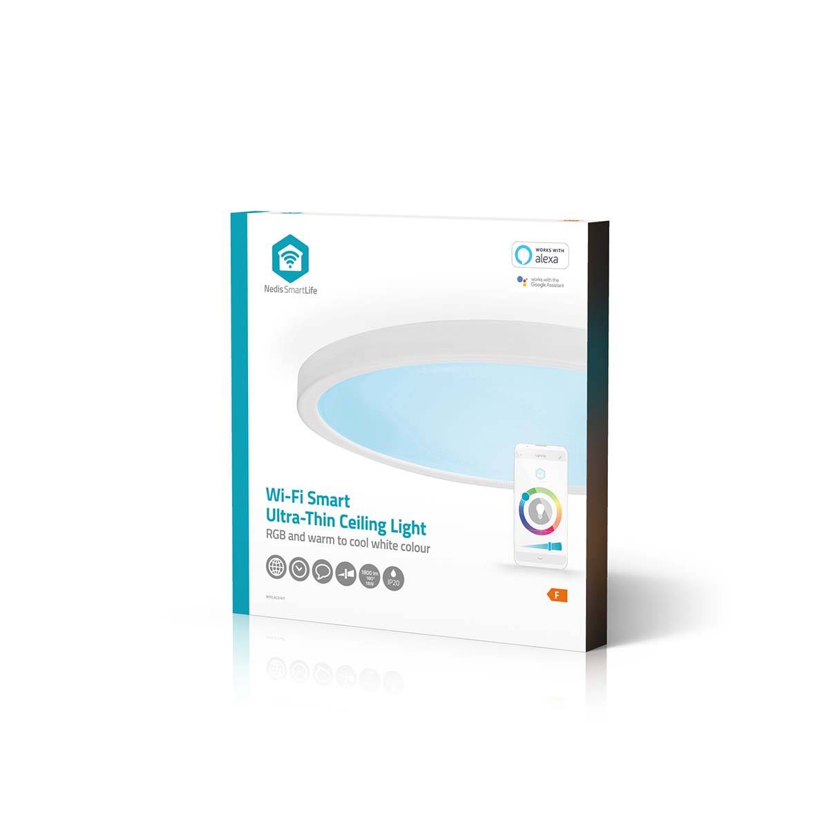Plafonnier Intelligent Wi-Fi RVB Rond SmartLife 1800lm 6500k IP20-4