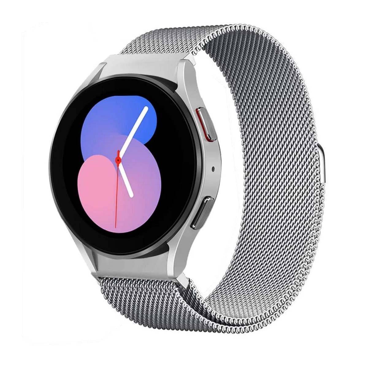 Bracelet pour Galaxy Watch 4/4 Classic/5/5 Pro/6/6 Classic Milanais Acier-2