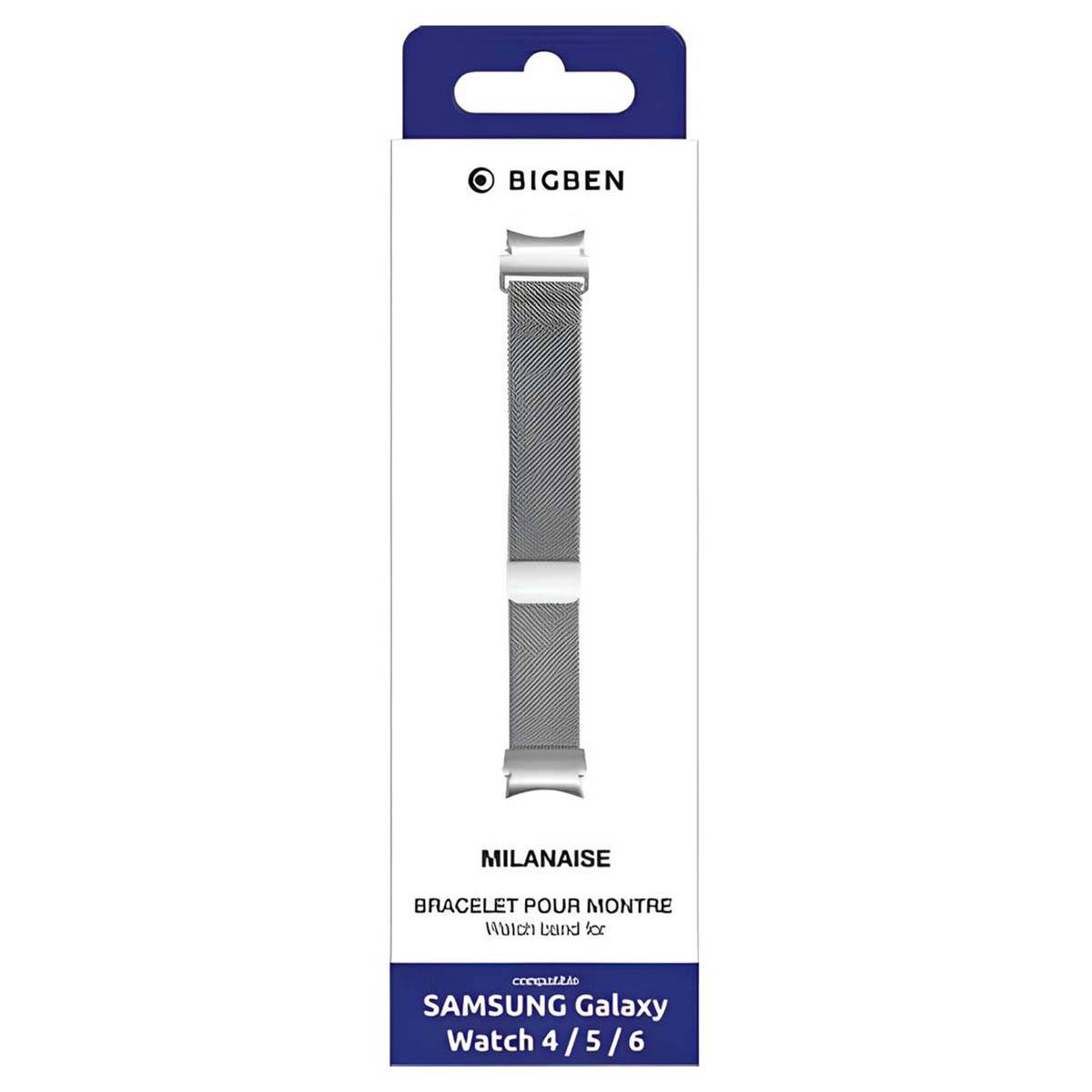 Bracelet pour Galaxy Watch 4/4 Classic/5/5 Pro/6/6 Classic Milanais Acier-4