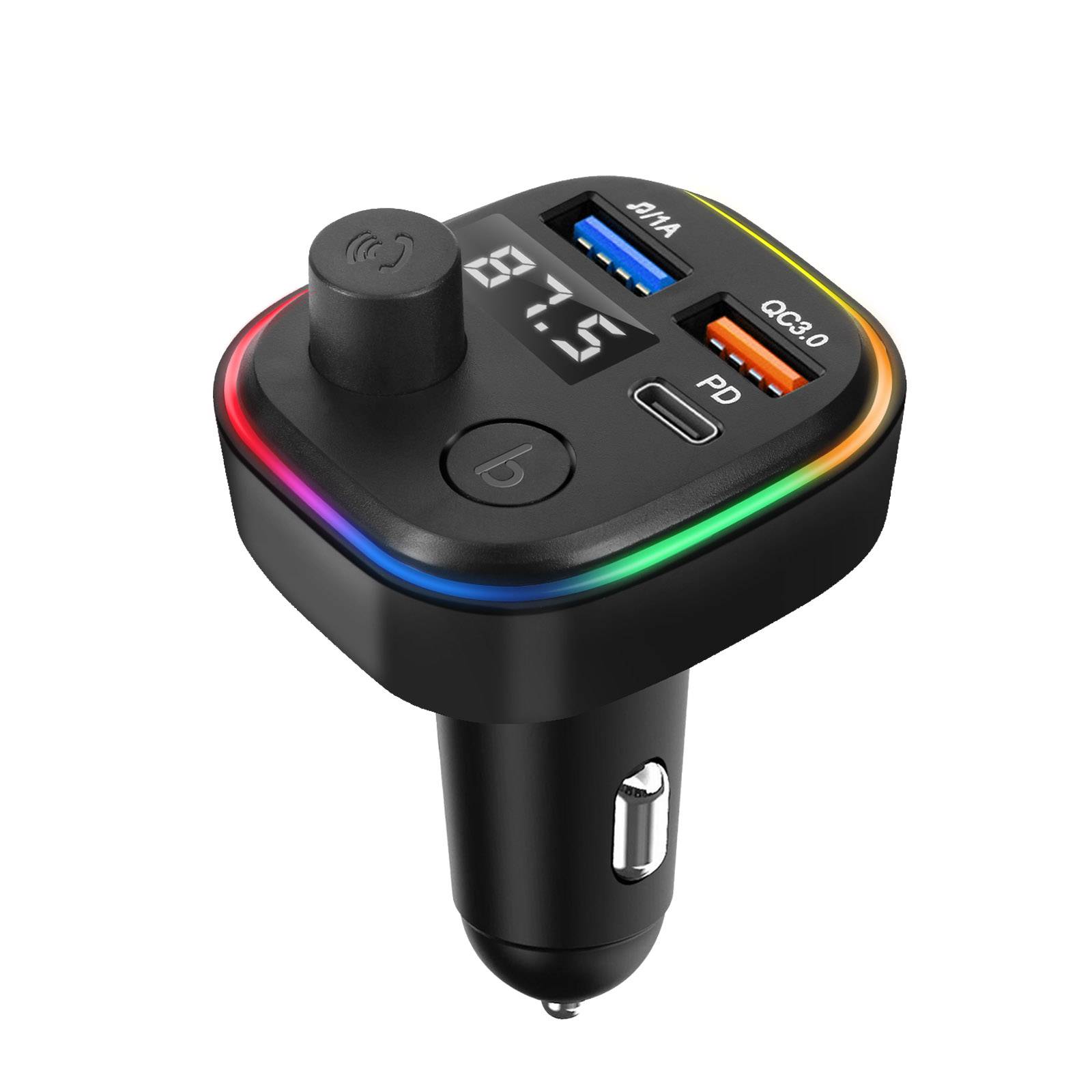 Transmetteur FM Bluetooth avec Chargeur Voiture USB QC 3.0 et USB-C 18W C2-0