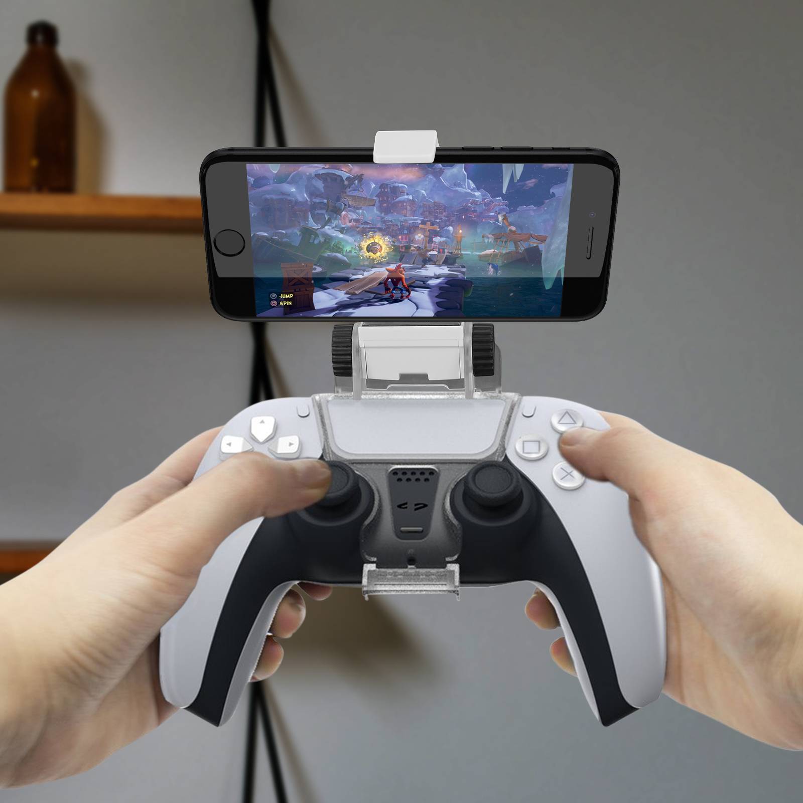 Support Smartphone Manette PS5 Ajustable de 0 à 180° Design Pliable-2