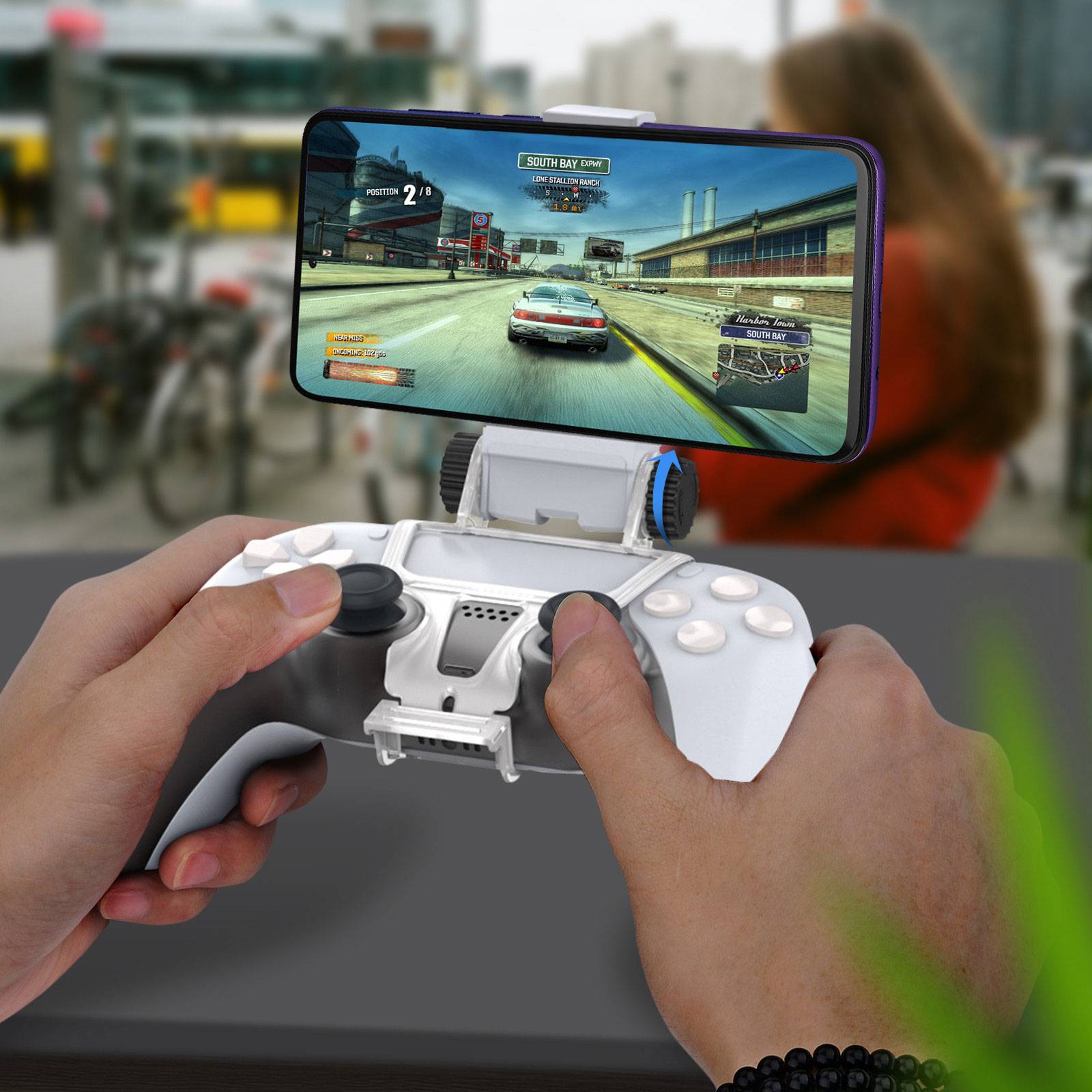 Support Smartphone Manette PS5 Ajustable de 0 à 180° Design Pliable-3