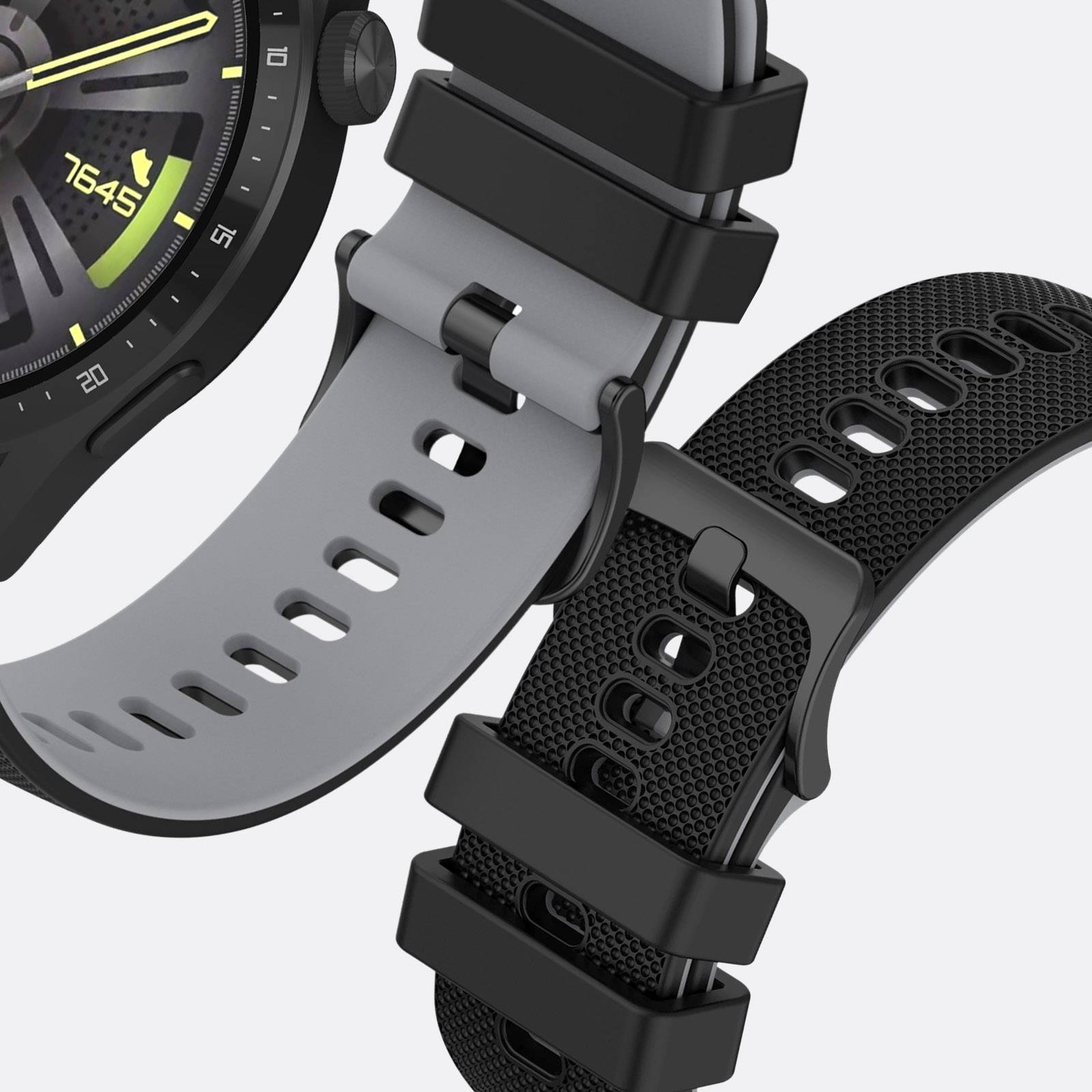 Bracelet pour Huawei Watch GT3 46mm Silicone Texturé-3