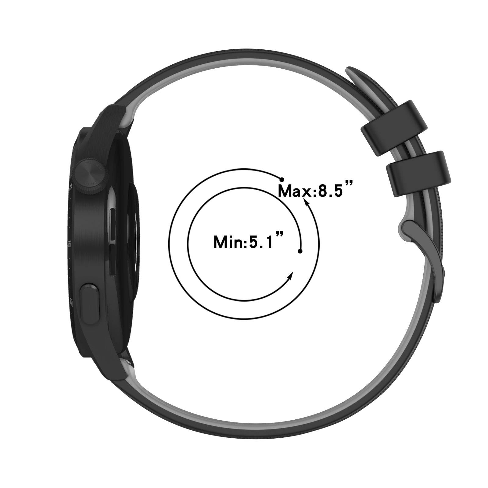 Bracelet pour Huawei Watch GT3 46mm Silicone Texturé-4