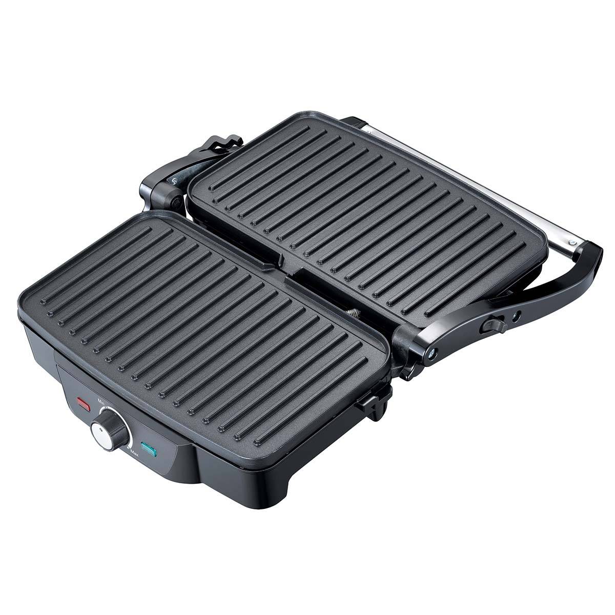 Gril à Panini 1600W avec Poignée à Contact Froid et Bouton Réglable-1