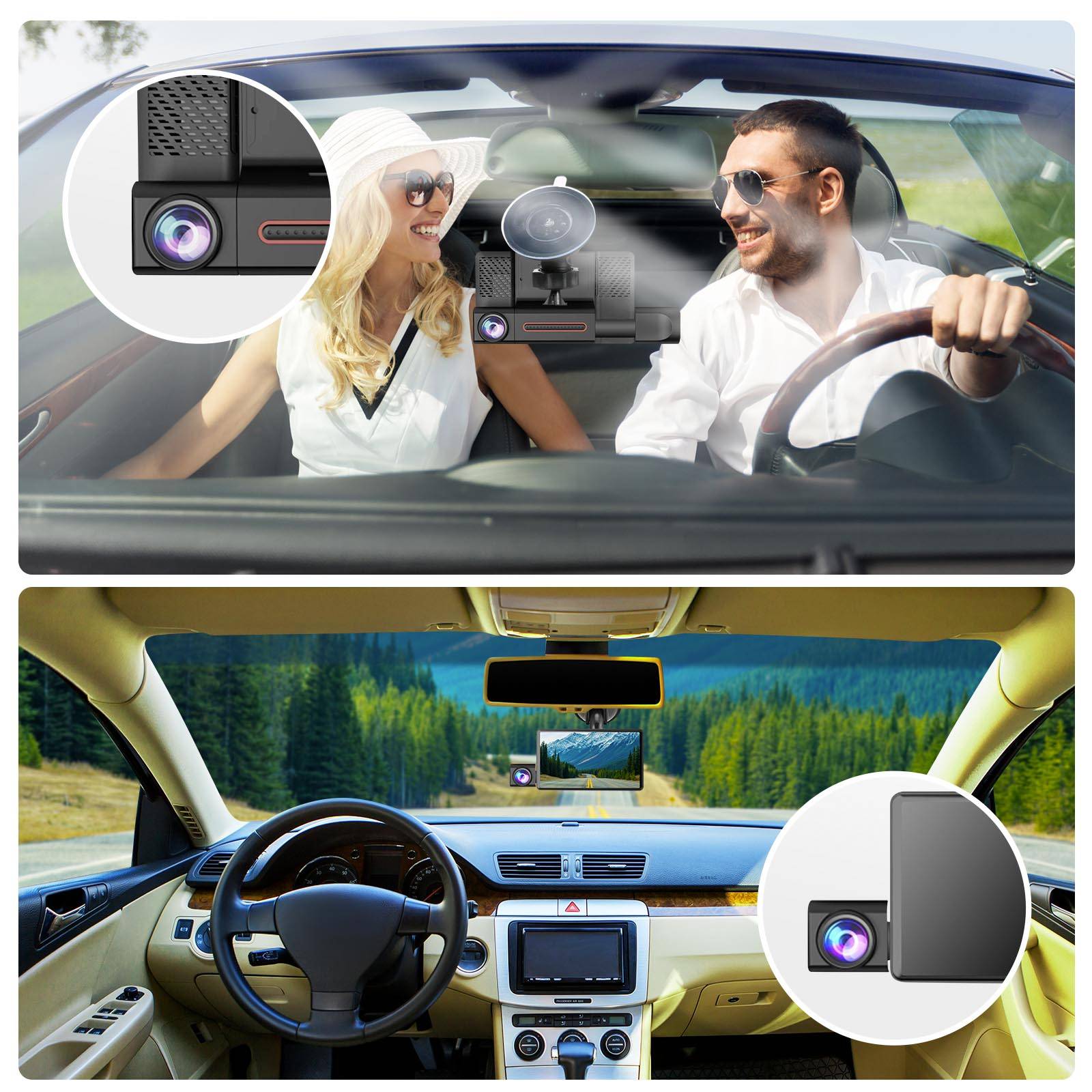Dashcam Vidéo Full HD 1080p, 2x Caméras Avant et Arrière Caméra de Recul-2