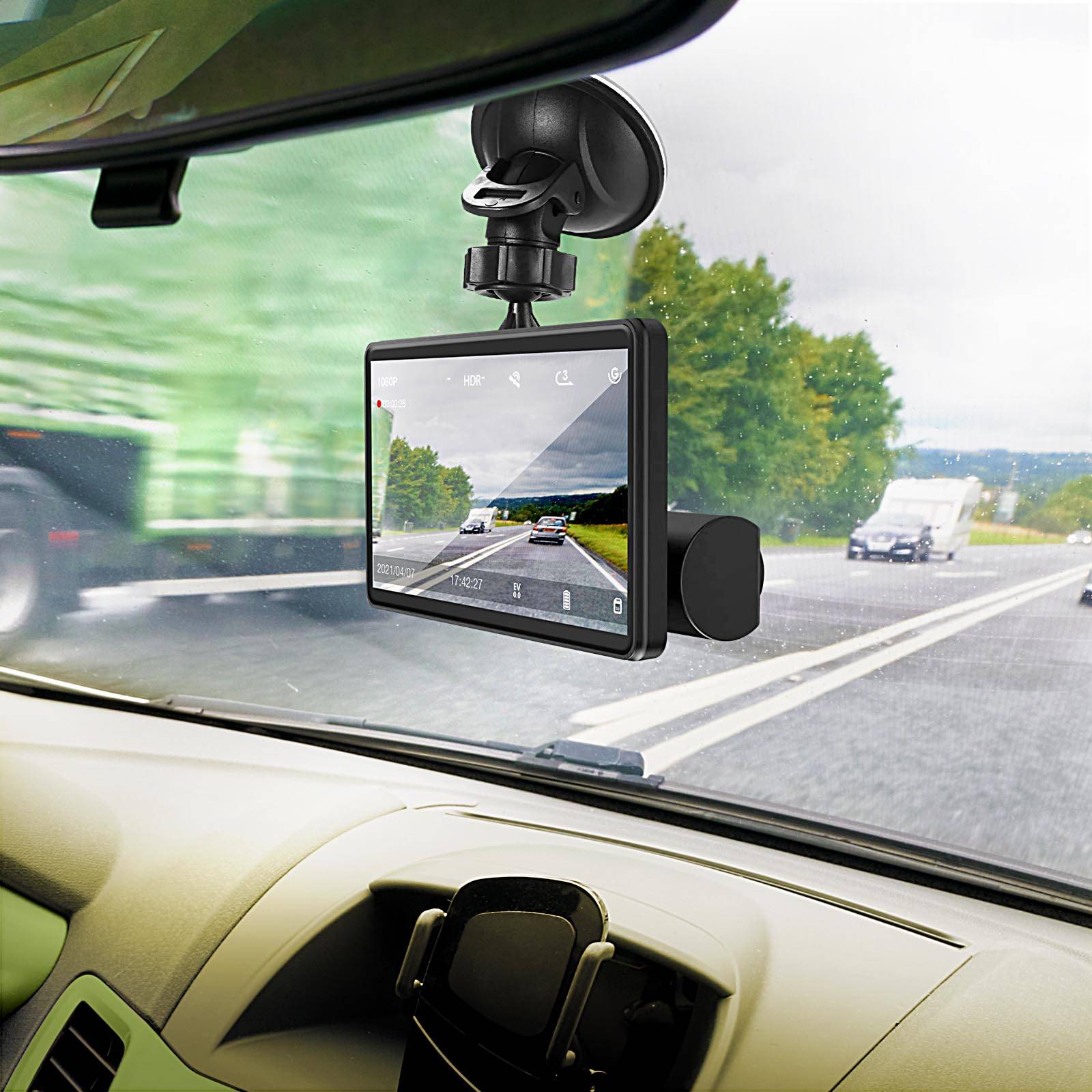 Dashcam Vidéo Full HD 1080p, 2x Caméras Avant et Arrière Caméra de Recul-3