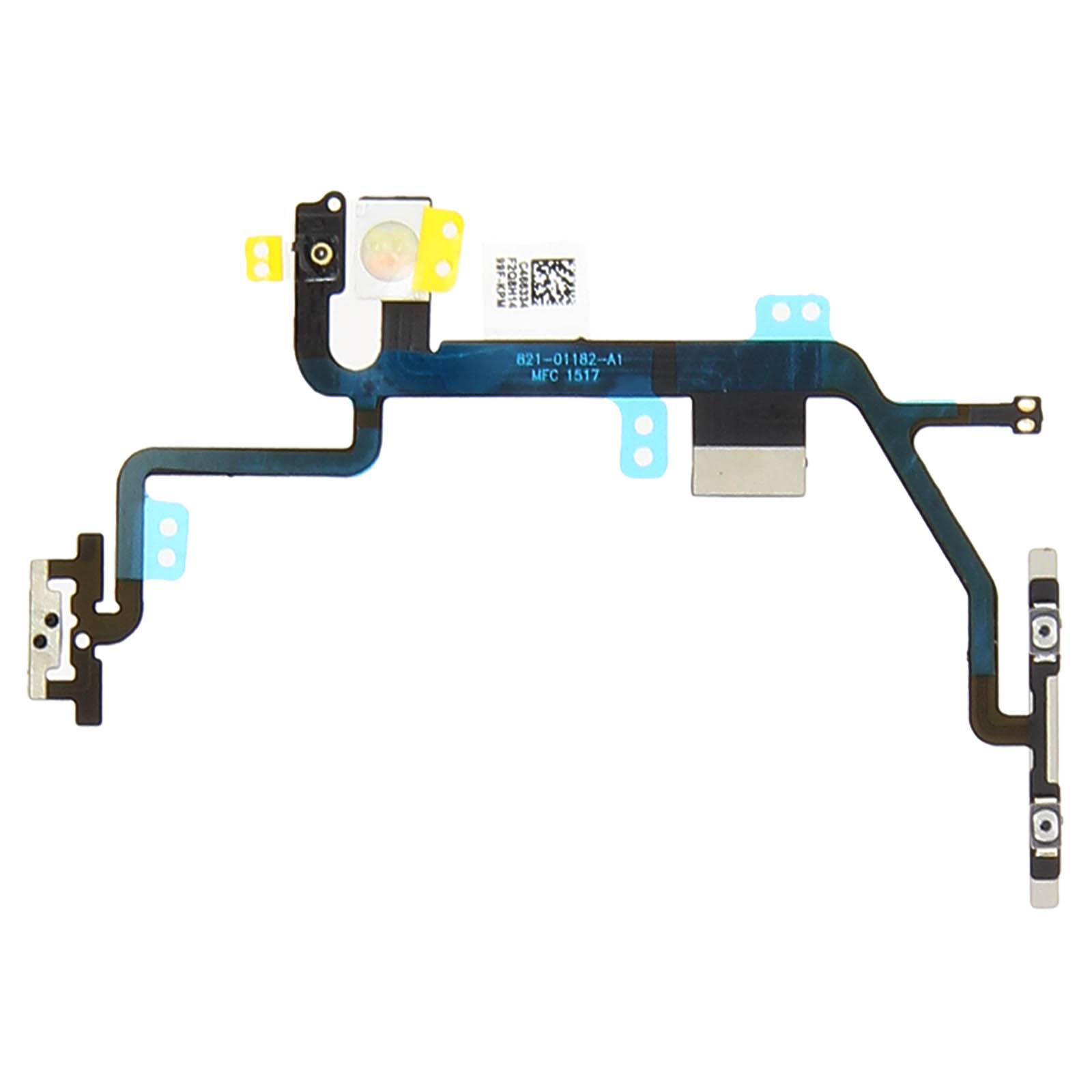 Nappe pour iPhone 8 / SE 2020 Bouton Power On/Off + Flash + Volume + Microphone-1