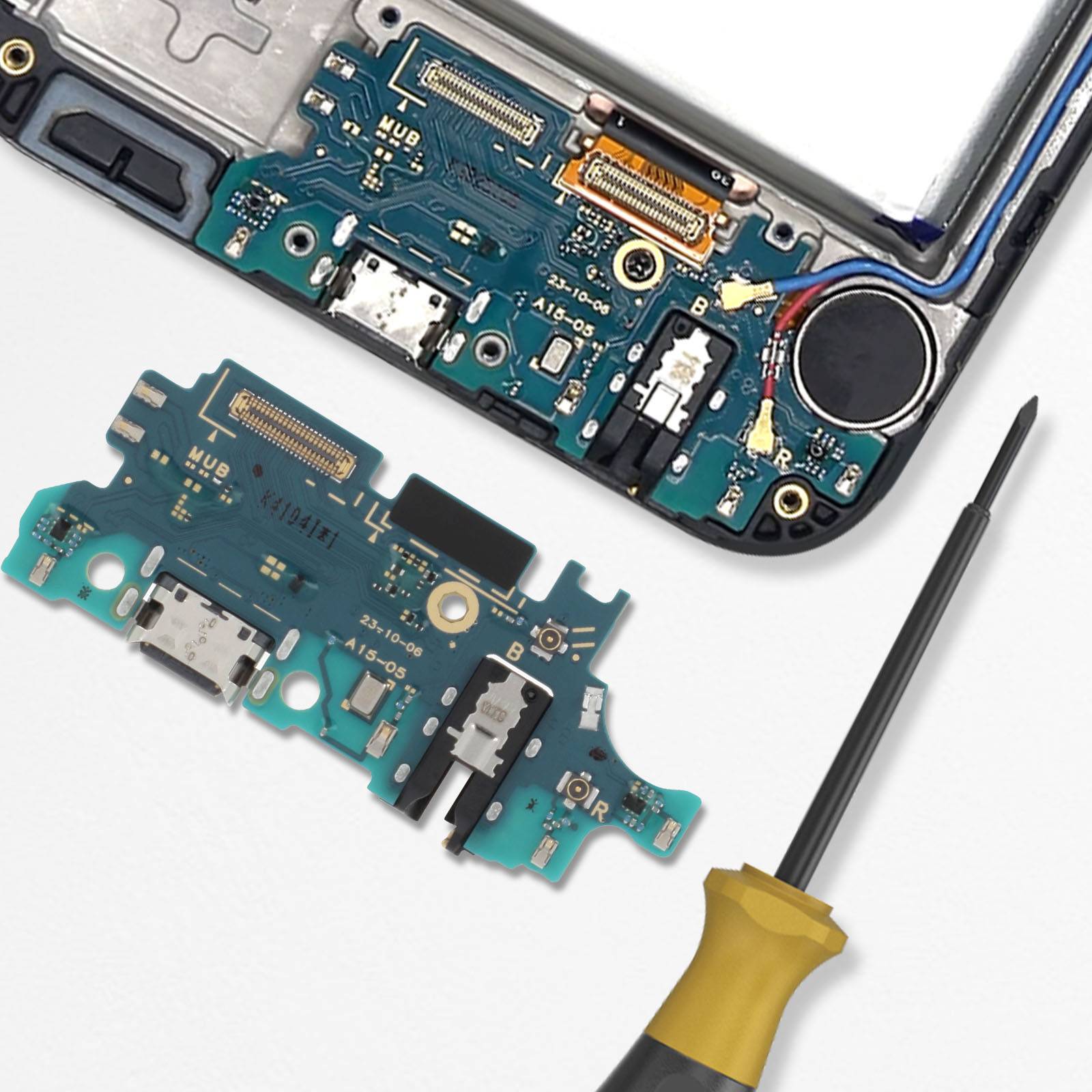 Connecteur charge USB-C Original Samsung A15 avec Micro et Prise Jack-3