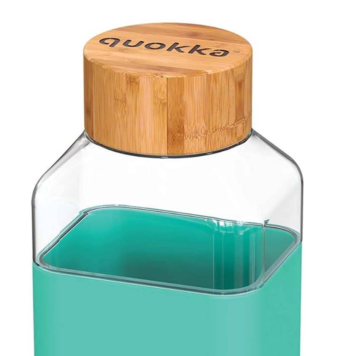 Bouteille Carrée 700 ml avec Bouchon à Vis en Bambou-2