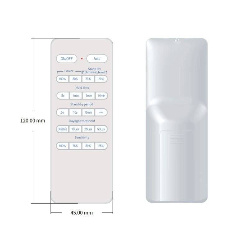 Télécommande pour Suspension industrielle Dimmable 250W avec détecteur de mouvement - SILAMP-1