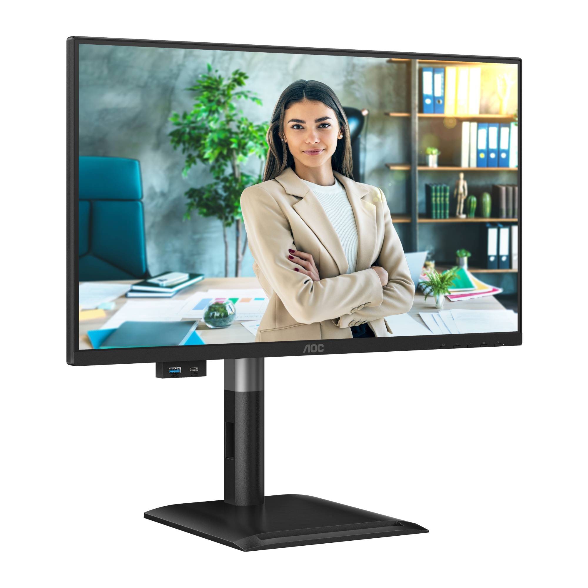 AOC 24P4U 23.8p FHD IPS 120Hz 4ms HDMI DP USB 3.2x4 Height-2