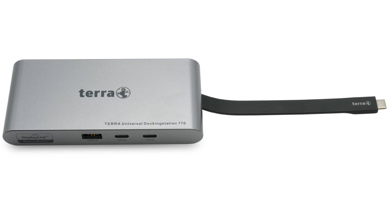 TERRA MOBILE Dockingstation 770 USB-C Dual Display, 1000 Mbit/s, 135,4 mm, 58 mm, 19,5 mm, 500 g-1