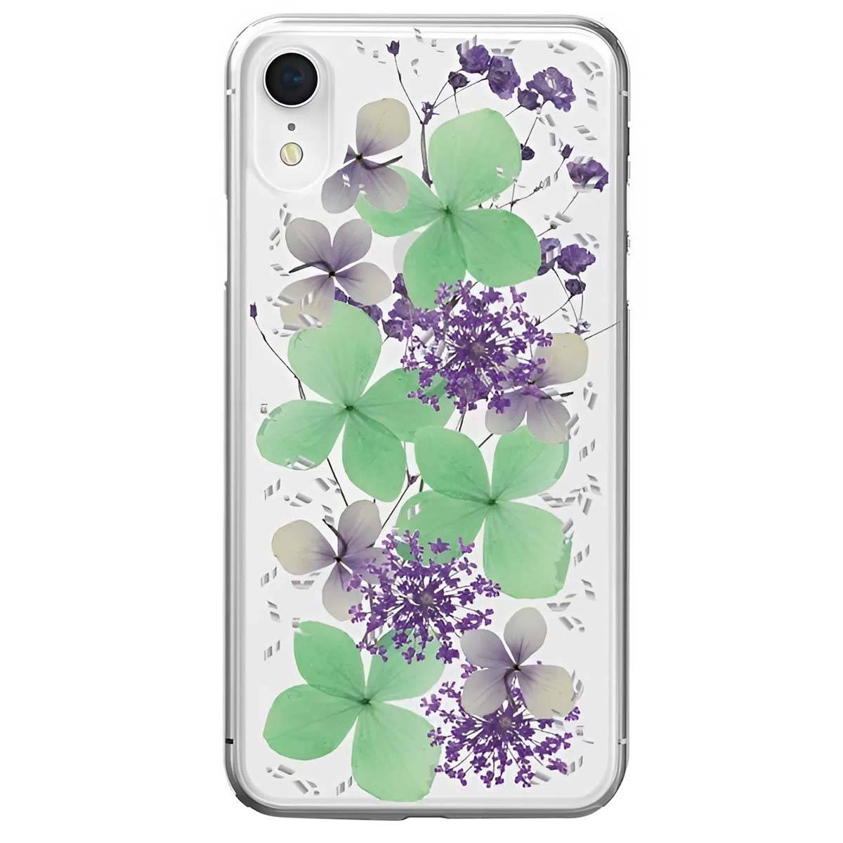 Coque pour iPhone XR Série Glam Hippie Chic au Décor Fleurs Naturelles-0