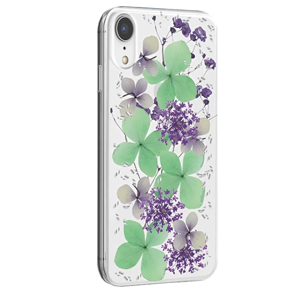 Coque pour iPhone XR Série Glam Hippie Chic au Décor Fleurs Naturelles-3