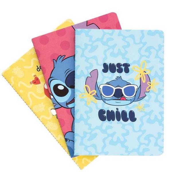 Lot 3 Carnets A5 Collection Tropical Stitch Pages Variés Lignes et Vierges