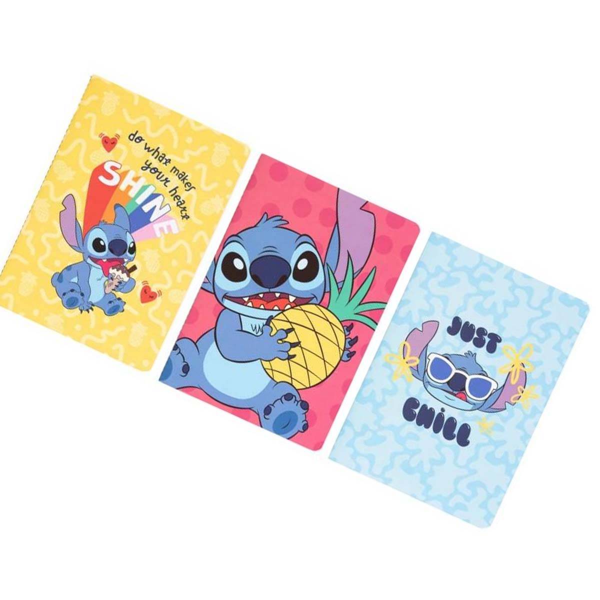 Lot 3 Carnets A5 Collection Tropical Stitch Pages Variés Lignes et Vierges-1