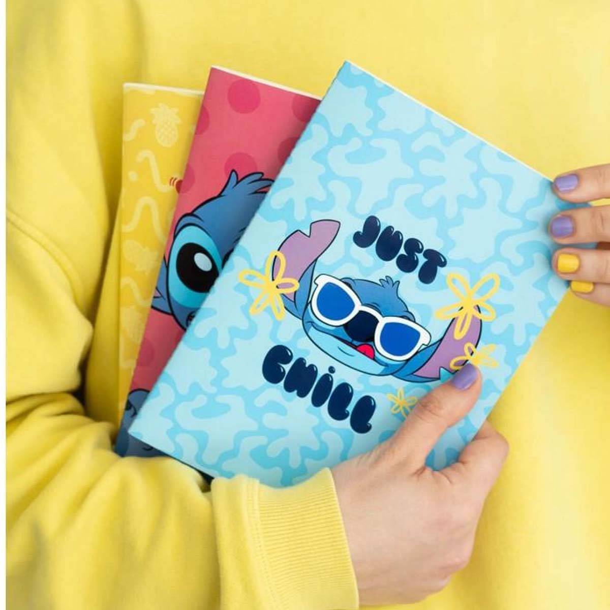 Lot 3 Carnets A5 Collection Tropical Stitch Pages Variés Lignes et Vierges-2
