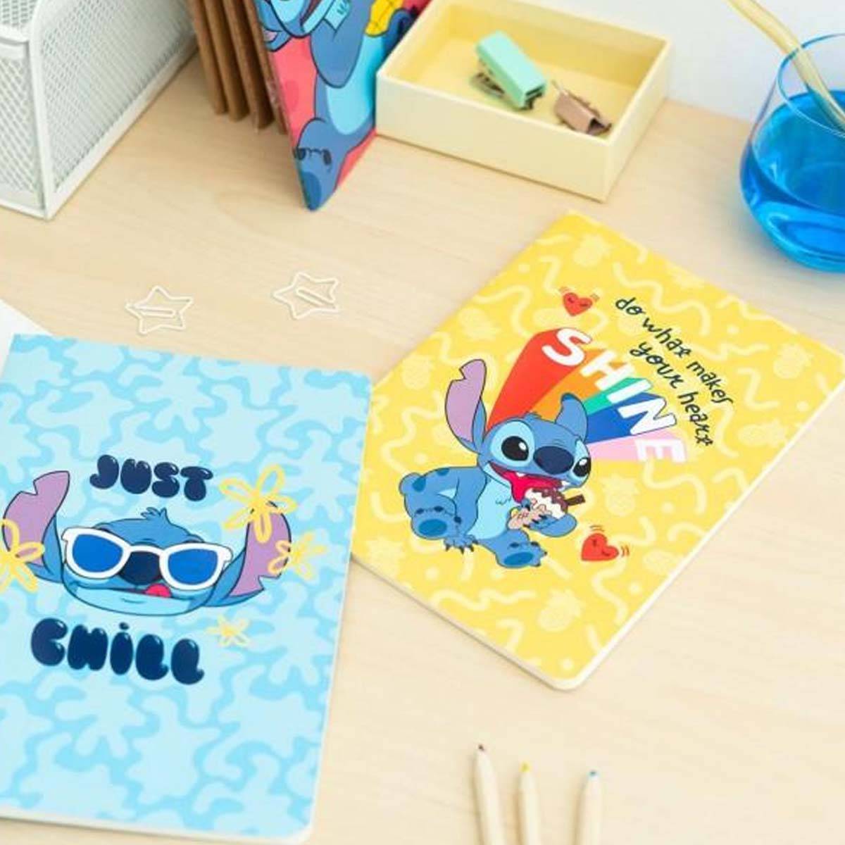 Lot 3 Carnets A5 Collection Tropical Stitch Pages Variés Lignes et Vierges-3