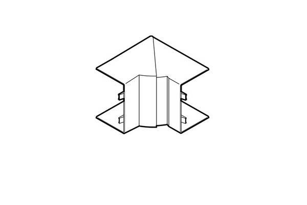 REHAU ANGLE INTERIEUR VARIABLE POUR GOULOTTE AXIS 60x40 PVC BLANC IK10