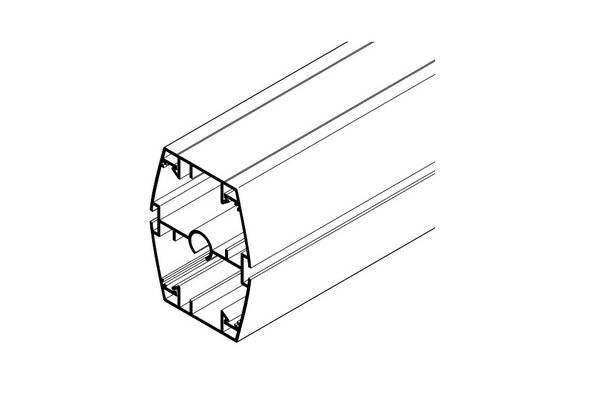 REHAU COLONNE VERTICA DOUBLE 80x115 - 2 COMPARTIMENTS ALUMINIUM 2,70 m-0