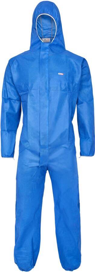Salopette ProSafe® 1FR, 4 couches SMMS, ignifuge, avec capuche, bleu, taille XXL-1