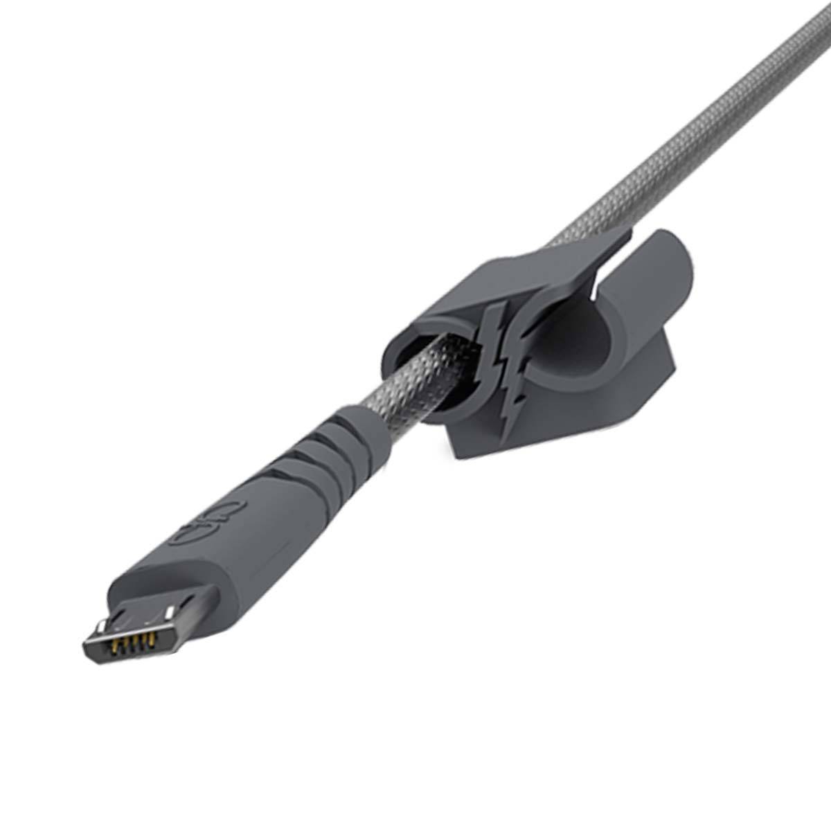 Chargeur voiture 4.8A (2.4+2.4A) IC Smart + Câble renforcé USB A/micro USB-2