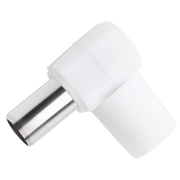 Fiche TV Coaxial 9.52mm Coudée à 90° Blindé Mâle