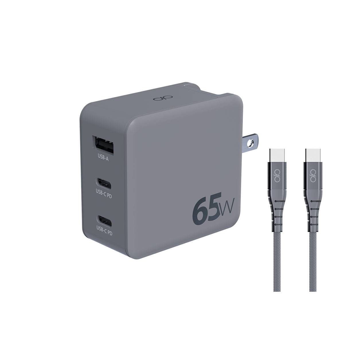 Kit Chargeur Universel 65W USB-A et 2 USB-C avec Cable USB-C Ultra Renforcé-1