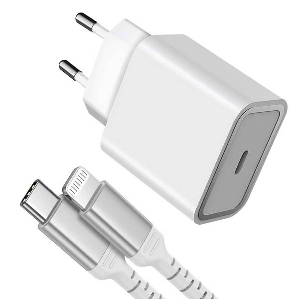 Chargeur Secteur 30W Power Delivery + Câble USB C/Lightning