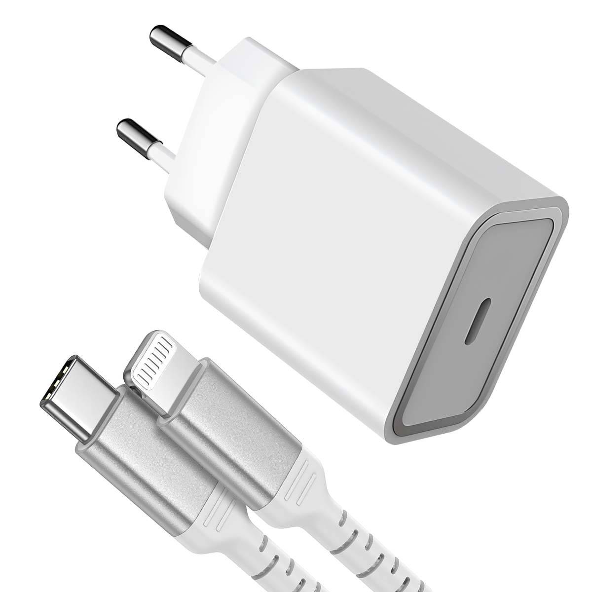 Chargeur Secteur 30W Power Delivery + Câble USB C/Lightning-0
