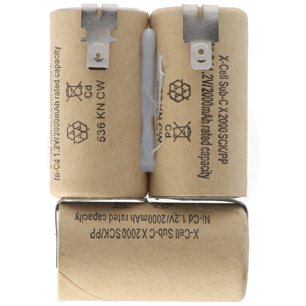 AccuCell batterie adaptée pour aspirateur à main 3.6 volts FASTON 4.8 mm-3